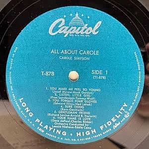 CAROLE SIMPSON / All About Carole (LP) / Capitol | WAXPEND