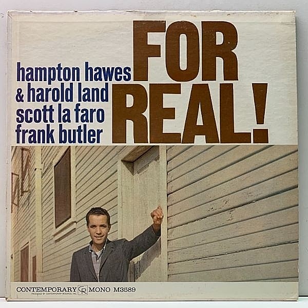 レコードメイン画像：美再生!! MONO D1マト USオリジナル 深溝 HAMPTON HAWES For Real ('61 Contemporary) Harold Land, Scott LaFaro, Frank Butler