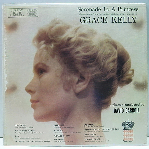 レコードメイン画像：王妃に捧ぐMOOD集!! 美盤 1st 黒ラベ 深溝 MONO オリジナル GRACE KELLY Serenade To A Princess ('56 Mercury) グレース・ケリー