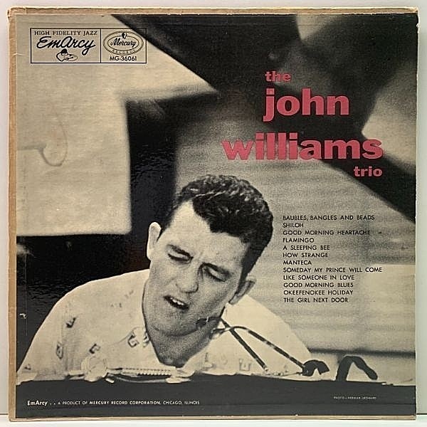 レコードメイン画像：良好盤!! MONO 深溝 コーティング JOHN WILLIAMS TRIO (EmArcy MG 36061) ジョン・ウィリアムス 傑作 ピアノトリオ [Mercury, Vinyl仕様]