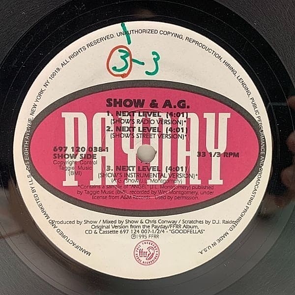 SHOWBIZ & A.G. / Next Level (12) / Payday | WAXPEND RECORDS