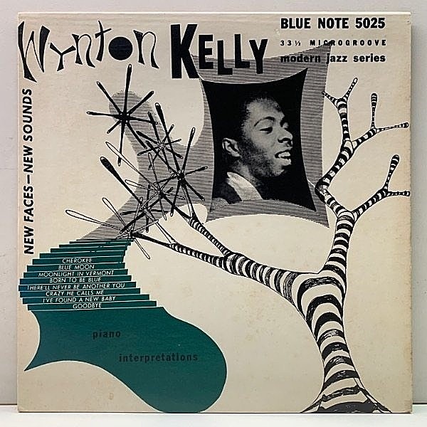 レコードメイン画像：良好!! 米 MONO 10インチ WYNTON KELLY New Faces New Sounds : Piano Interpretations (Blue Note BLP 5025) モノラル UA 青白ラベ