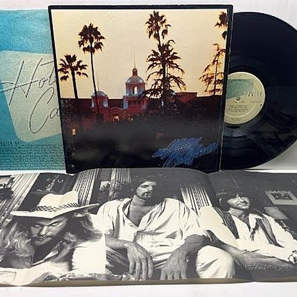 レコードメイン画像：USオリジナル ポスター完品 初版 7E規格 EAGLES Hotel California ('76 Asylum) ホテル・カリフォルニア SPプレス STERLING刻印 米 LP 原盤
