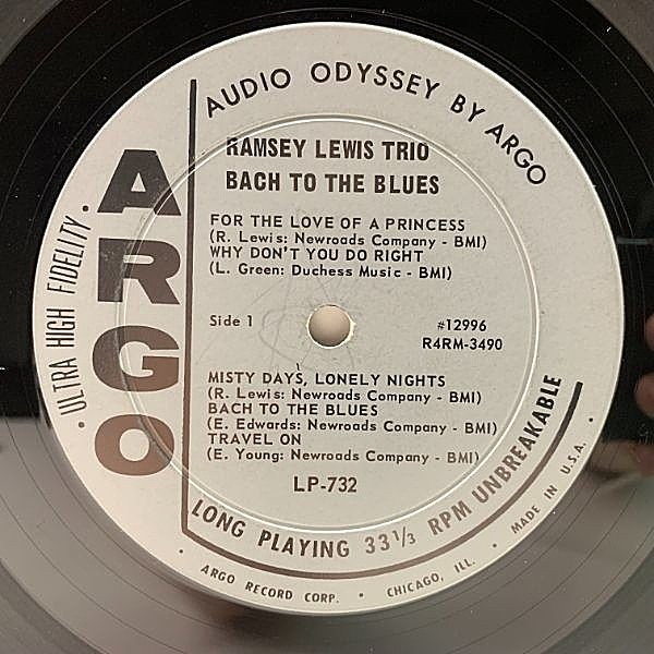 RAMSEY LEWIS / Bach To The Blues (LP) / Argo | WAXPEND RECORDS