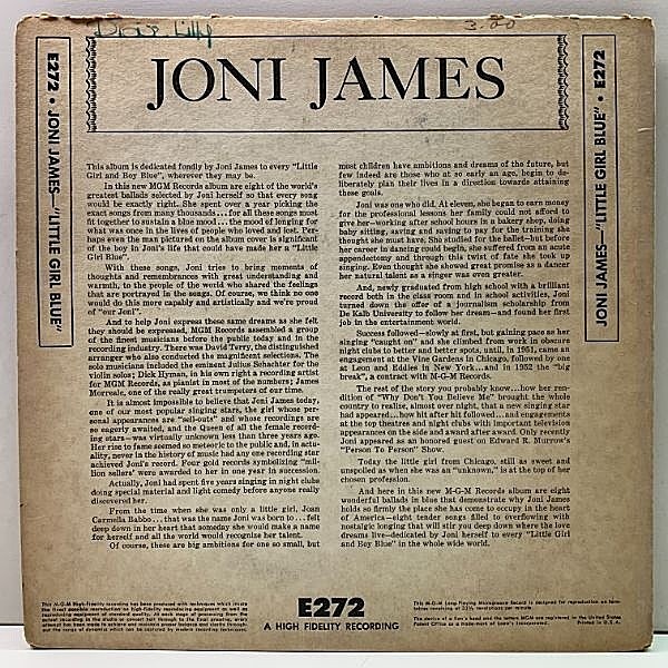 JONI JAMES / Little Girl Blue (10) / MGM | WAXPEND RECORDS