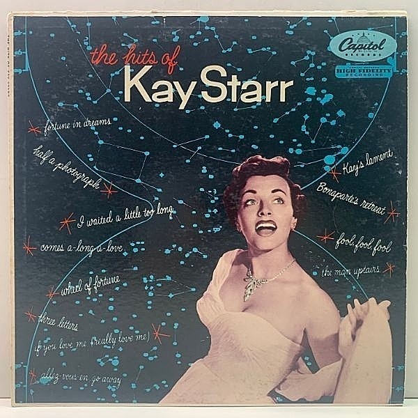 レコードメイン画像：良好!! MONO 縦線 左Logo 虹ツヤ KAY STARR The Hits Of ～ ('54 Capitol) 実力派シンガー、ケイ・スター初期の名歌唱集