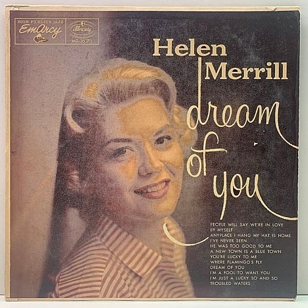 レコードメイン画像：US 完全オリジナル HELEN MERRILL Dream Of You ('56 Emarcy 36078) MONO 小ドラマー 深溝 米 初回プレス LP ヘレン・メリル 名盤