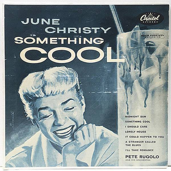 レコードメイン画像：レア!! 10インチ 原盤 US 完全オリジナル FLAT MONO 初版リング・パープル JUNE CHRISTY Something Cool (Capitol H-516) 最高傑作