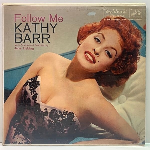 レコードメイン画像：良好盤!! MONO 1stニッパー 深溝 USオリジナル KATHY BARR Follow Me (RCA LPM-1562) 小悪魔系 美人シンガー、キャシー・バー 1st デビュー