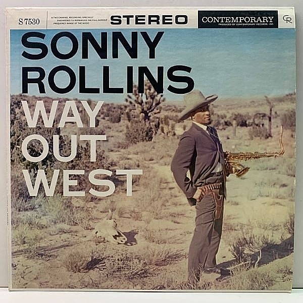 レコードメイン画像：極美品!! USプレス 厚紙ジャケット SONNY ROLLINS Way Out West (Contemporary S7530) 米 70s 黒ラベル