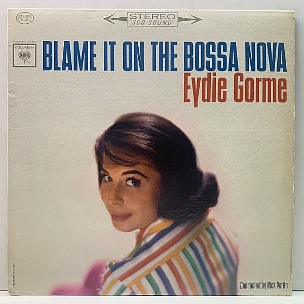 レコードメイン画像：美再生!良好盤! US 初期 2eyeラベル EYDIE GORME Blame It On Bossa Nova ('63 Columbia) ボサノヴァ 人気アルバム！イーディ・ゴーメ LP