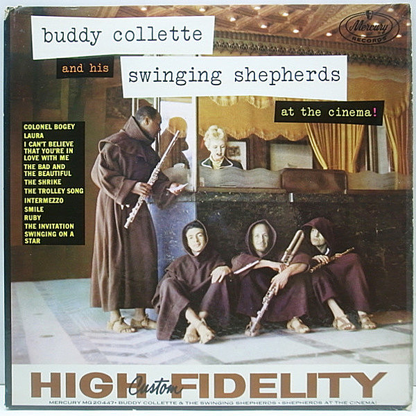 レコードメイン画像：【Bud Shank, John Williams, Jim Hall】良好!! USオリジナル MONO 初版 黒銀ラベル 深溝 BUDDY COLLETTE At The Cinema ('59 Mercury)