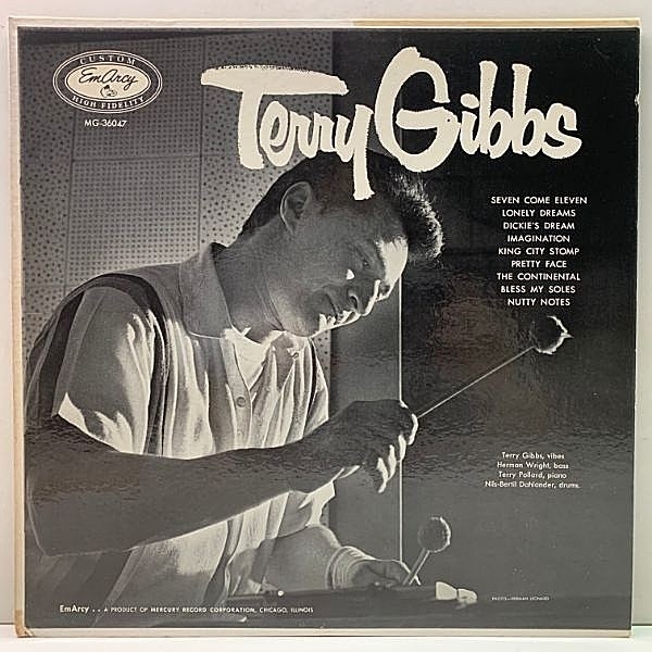 レコードメイン画像：良好品!! MONO 深溝 TERRY GIBBS Same (EmArcy MG-36047) カゼヒキ無し Mercury FLAT スチレン コーティング仕様 米 モノラル LP