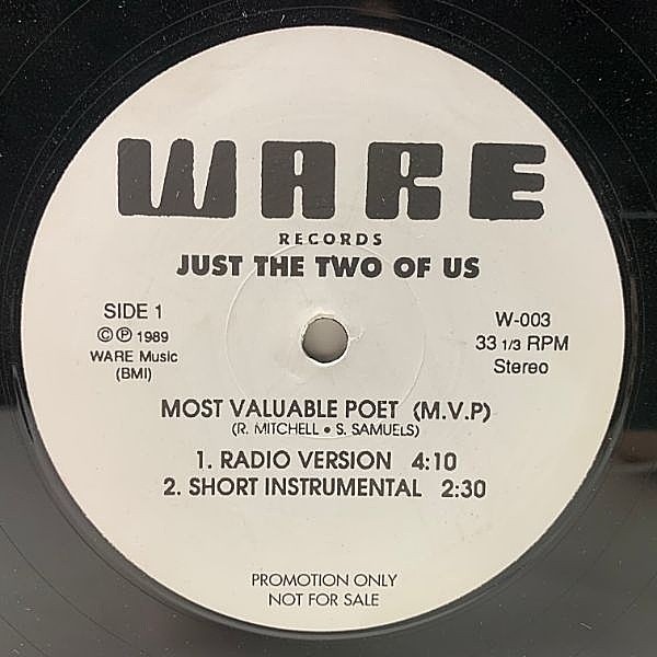 レコードメイン画像：【レア RANDOM RAP】Unofficialプレス JUST THE TWO OF US Most Valuable Poet - M.V.P (Ware W-003) 人気ミドル・ランダム・ラップ