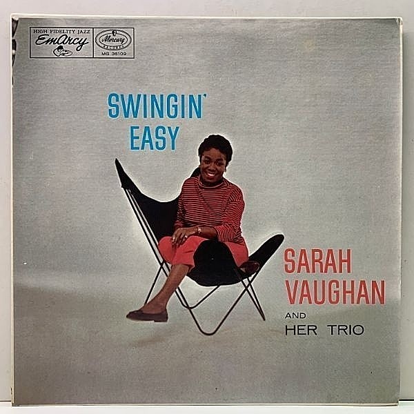 レコードメイン画像：【ピアノトリオとの最高の共演】美盤!! MONO MASTERDISK刻印 SARAH VAUGHAN Swingin' Easy (Mercury) 米モノラル Jimmy Jones, Roy Haynes