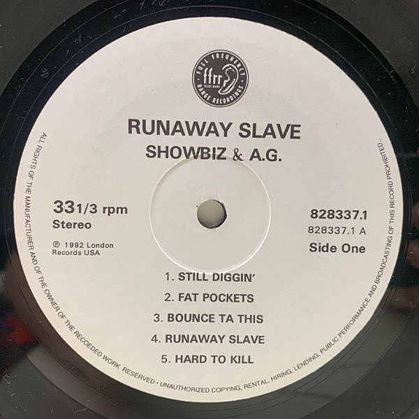 Showbiz & A.G.-Broken Chains (500枚限定LP) SHOWBIZ & A.G. / Runaway Slave (LP) / Payday | WAXPEND RECORDS