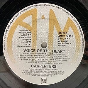Carpenters レコード LP購入記録】カーペンターズ（ステレオ・ラボラトリー盤） | 音