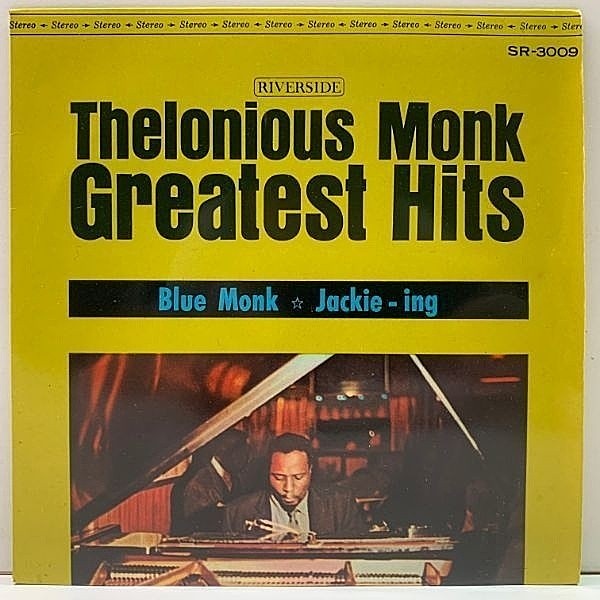 レコードメイン画像：EPは日オンリー ペラFB 良好品!! 銀リール 深溝 THELONIOUS MONK Greatest Hits (Riverside SR-3009) 7インチ Blue Monk c/w. Jackie-ing
