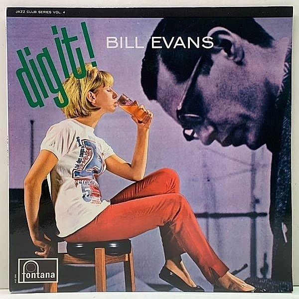 レコードメイン画像：ポートレート付き!! 良好!! MONO 蘭オリジナル BILL EVANS Dig It ('64 Fontana) 美女ジャケット w./Paul Motian, Teddy Kotick, Sam Jones