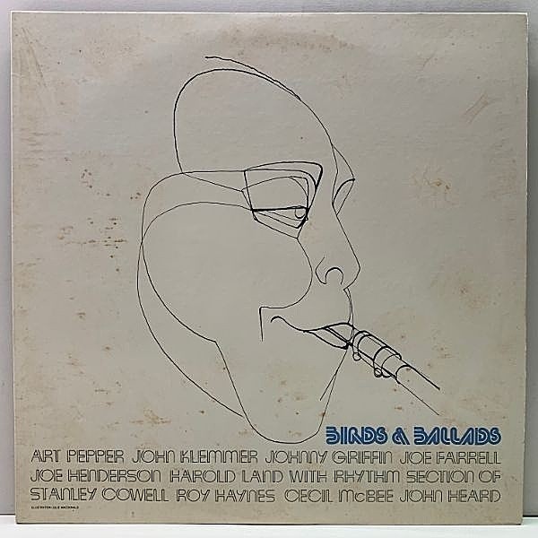 レコードメイン画像：日本企画オンリー ART PEPPER, JOHNNY GRIFFIN, JOE HENDERSON, HAROLD LAND『Birds & Ballads』バード＆バラッズ 2LP 見開き