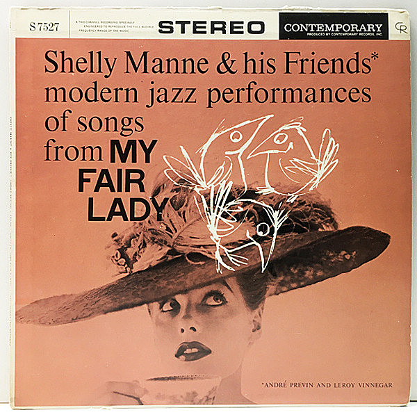レコードメイン画像：美盤!綺麗な音質! Stereo 黒ツヤ 深溝 US 初期プレス SHELLY MANNE My Fair Lady (Contemporary S 7527) ステレオ盤 ピアノトリオ 名盤