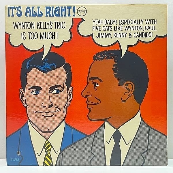 レコードメイン画像：良好!! MONO VANGELDER刻印 USオリジナル WYNTON KELLY It's All Right ('64 Verve V-8588) w/ KENNY BURRELL, CANDIDO 米 初回 モノラル