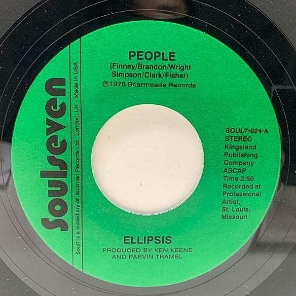 レコードメイン画像：【オリジナルは30万超え】入手難 限定リイシュー ELLIPSIS People / Gregory Moore (Briarmeade) 7インチ 45RPM rare modern soul