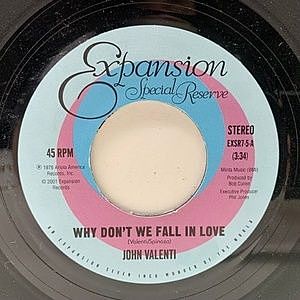レコード画像：JOHN VALENTI / Why Don't We Fall In Love / Time After Time