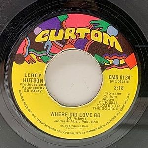 レコード画像：LEROY HUTSON / Where Did Love Go / You're A Winner