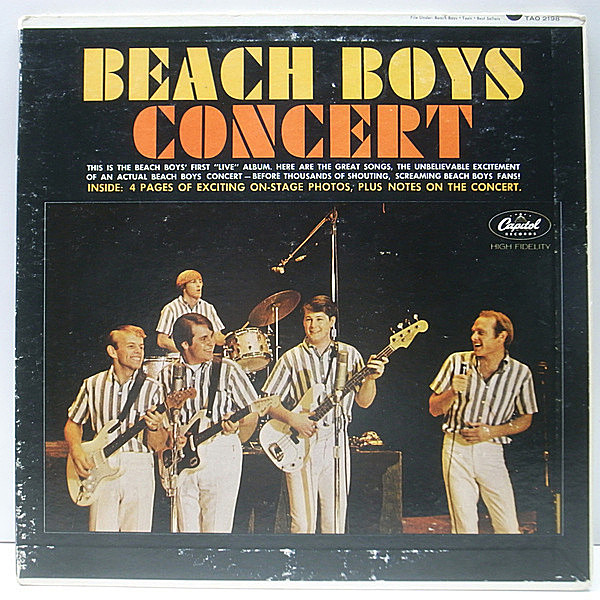 レコードメイン画像：冊子(写真・ライナー)あり 美再生 MONO 1st 虹ラベ USオリジナル THE BEACH BOYS Concert ('64 Capitol) 全米1位 歴史的名盤！