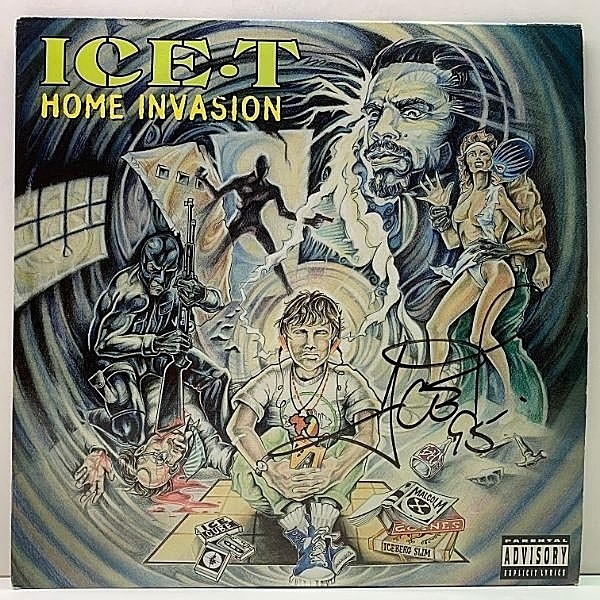 レコードメイン画像：貴重!!【直筆サイン入り】2LP 米オリジナル ICE-T Home Invasion ('93 Sire) w/Autographed！紆余曲折を経てリリースに至った問題作