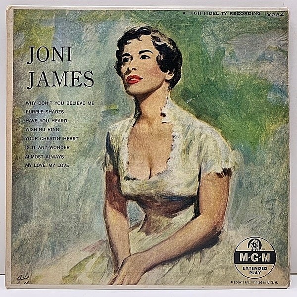 レコードメイン画像：レア 45回転 2枚組 '54年 原盤 MONO 良好!! USオリジナル JONI JAMES Same (MGM / X234) 8曲入り EP 名花 ジョニ・ジェームス 名盤