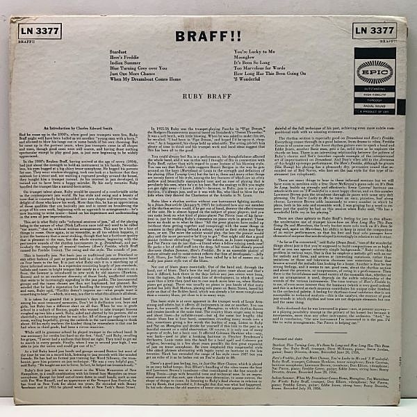 RUBY BRAFF / Braff!! (LP) / Epic | WAXPEND RECORDS