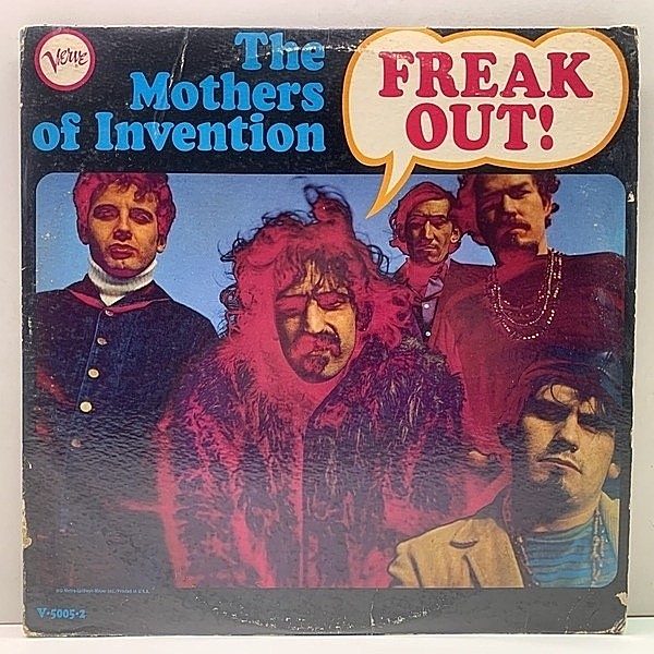 レコードメイン画像：美再生!良好盤! MONO 初回オンリー・マップ印刷 青ラベ USオリジナル THE MOTHERS OF INVENTION Freak Out [FRANK ZAPPA] 地図 MAP Cover