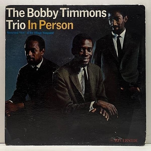 レコードメイン画像：USオリジナル MONO 青ラージ 深溝 BOBBY TIMMONS TRIO In Person ('61 Riverside RLP 391) ボビー・ティモンズ w/RON CARTER, ALBERT HEATH