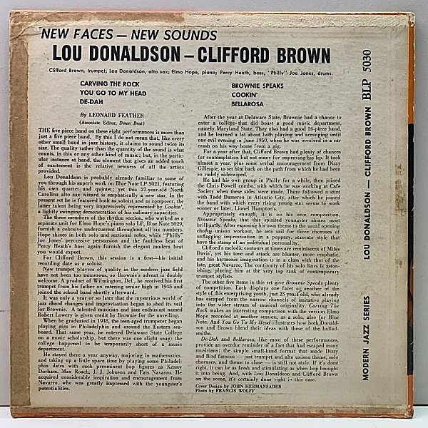 LOU DONALDSON / CLIFFORD BROWN / New Faces - New Sounds (10