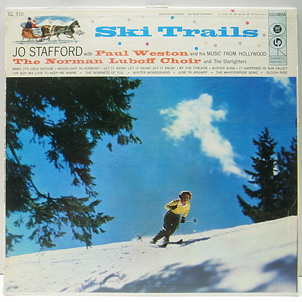 レコードメイン画像：良品!! 6eye 深溝 MONO オリジナル JO STAFFORD Ski Trails ('56 Columbia) ジョー・スタッフォードが唄う冬の季節に特化した名作アルバム