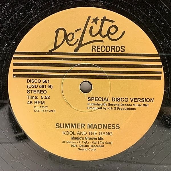 KOOL & THE GANG / Summer Madness (12) / De-Lite | WAXPEND