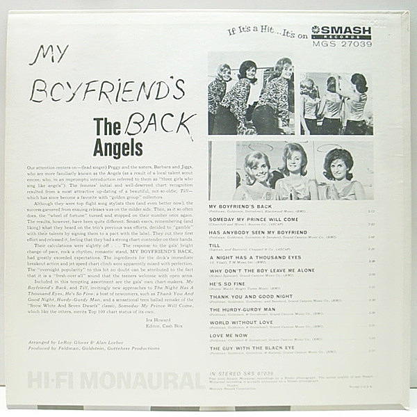 ANGELS / My Boyfriend's Back (LP) / Smash | WAXPEND RECORDS
