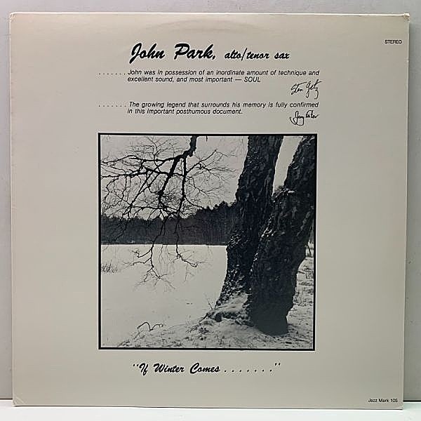 レコードメイン画像：良好!! 唯一作品 自主 マイナー盤 USオリジナル JOHN PARK If Winter Comes (Jazz Mark 105) w/ Byron Atkins, Jimmy Allen, Dave Daily