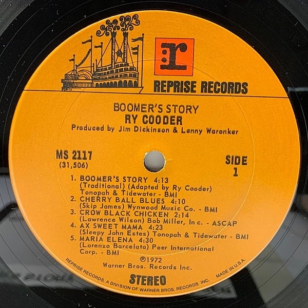 RY COODER / Boomer's Story (LP) / Reprise | WAXPEND RECORDS