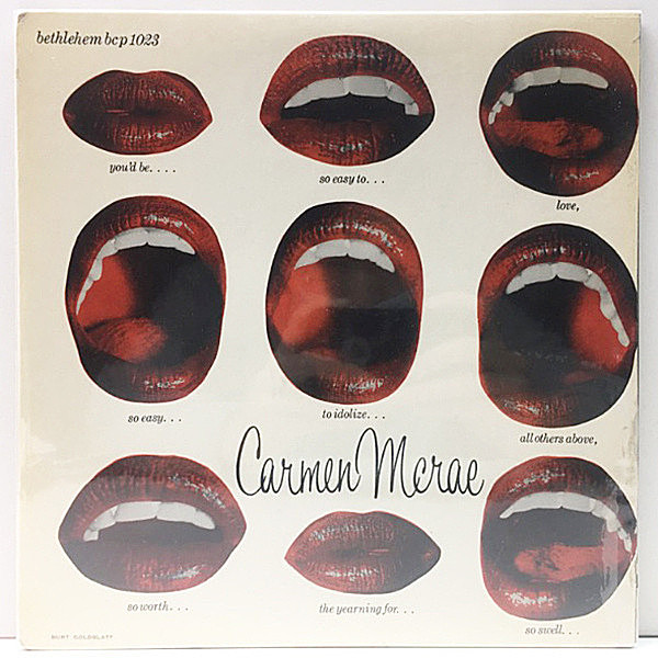 レコードメイン画像：10'' 原盤 FLAT 初版リーフ USオリジナル CARMEN McRAE ('55 Bethlehem BCP-1023) w./MAT MATHEWS QUARTET, TONY SCOTT QUARTET 屈指の名盤