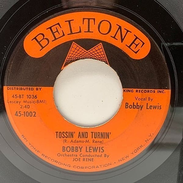 レコードメイン画像：USオリジナル 7インチ BOBBY LEWIS Tossin' And Turnin' / Oh Yes, I Love You ('61 Beltone) 全米ヒット 爽快ポップなR&Bダンス 古典！