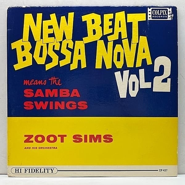 レコードメイン画像：良好!!【ズートのボサノヴァ】MONO USオリジ ZOOT SIMS New Beat Bossa Nova Vol 2 ('62 Colpix) Barry Galbraith, Jim Hall, Milt Hinton