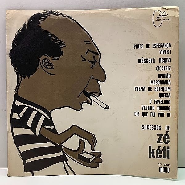 レコードメイン画像：激レア MONO BRAZIL オリジナル 初回赤ラベ ZE KETI Sucessos De Ze Keti ('67 Mocambo) サンバ・ヂ・モーホ／ルーツ・サンバの偉人