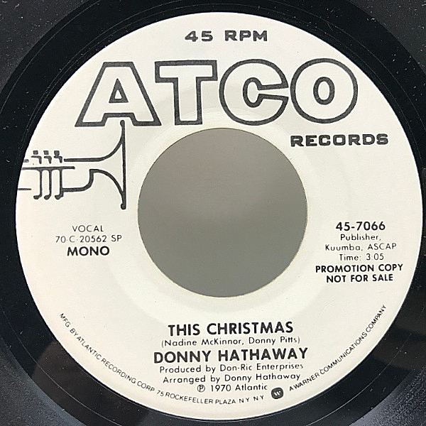 DONNY HATHAWAY / This Christmas / Be There (7) / ATCO