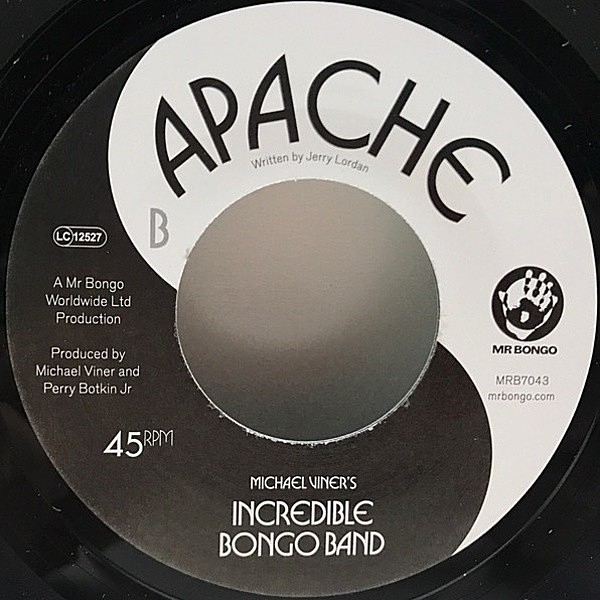 レコードメイン画像：美盤!! UK 7インチ INCREDIBLE BONGO BAND Bongo Rock ／ Apache (Mr Bongo) レア・グルーヴ・クラシック SAMPLING BREAK 45RPM.