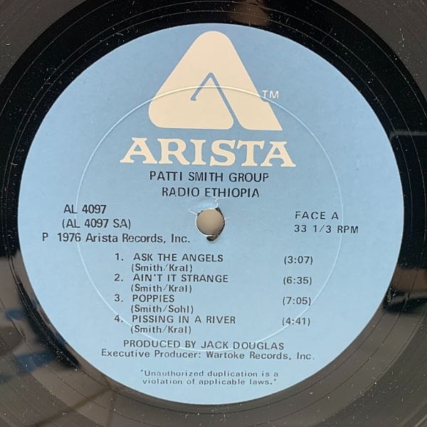 PATTI SMITH / Radio Ethiopia (LP) / Arista | WAXPEND RECORDS
