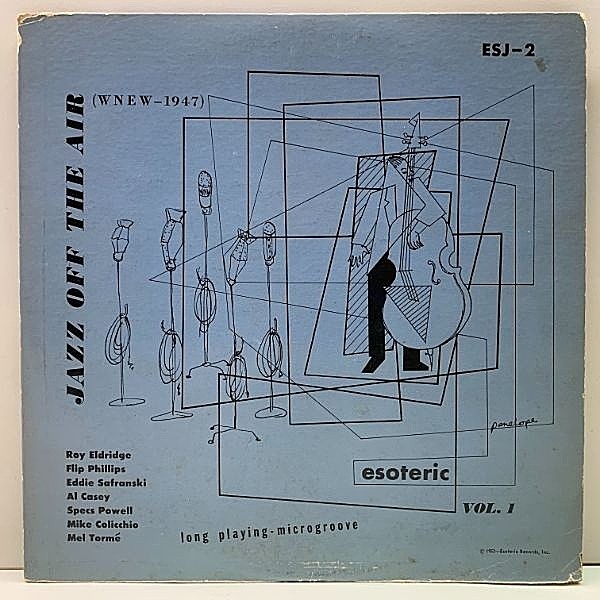 レコードメイン画像：良好盤!! 10インチ USオリジナル『Jazz Off The Air - WNEW 1947』ROY ELDRIDGE, FLIP PHILLIPS, MEL TORME (Esoteric ESJ-2)