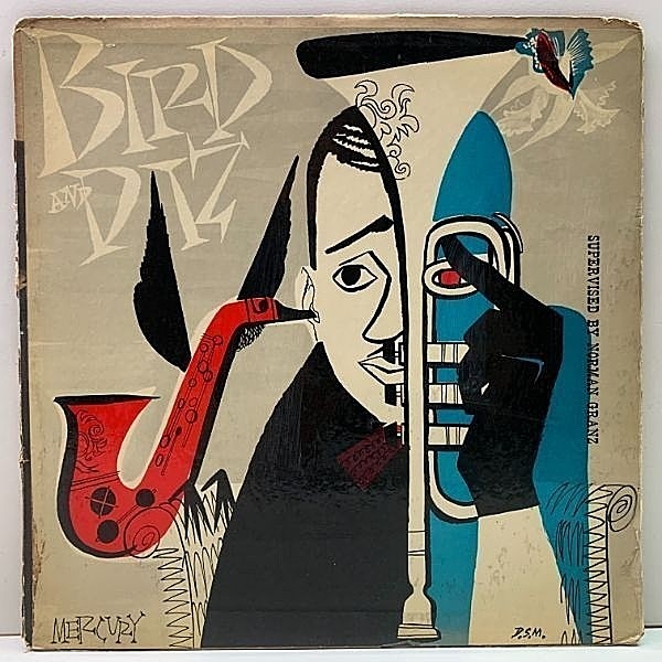 レコードメイン画像：激レア 10インチ 原盤 US 完全オリジナル CHARLIE PARKER & DIZZY GILLESPIE Bird And Diz [1st. Mercury, JATP表記なし] Thelonious Monk